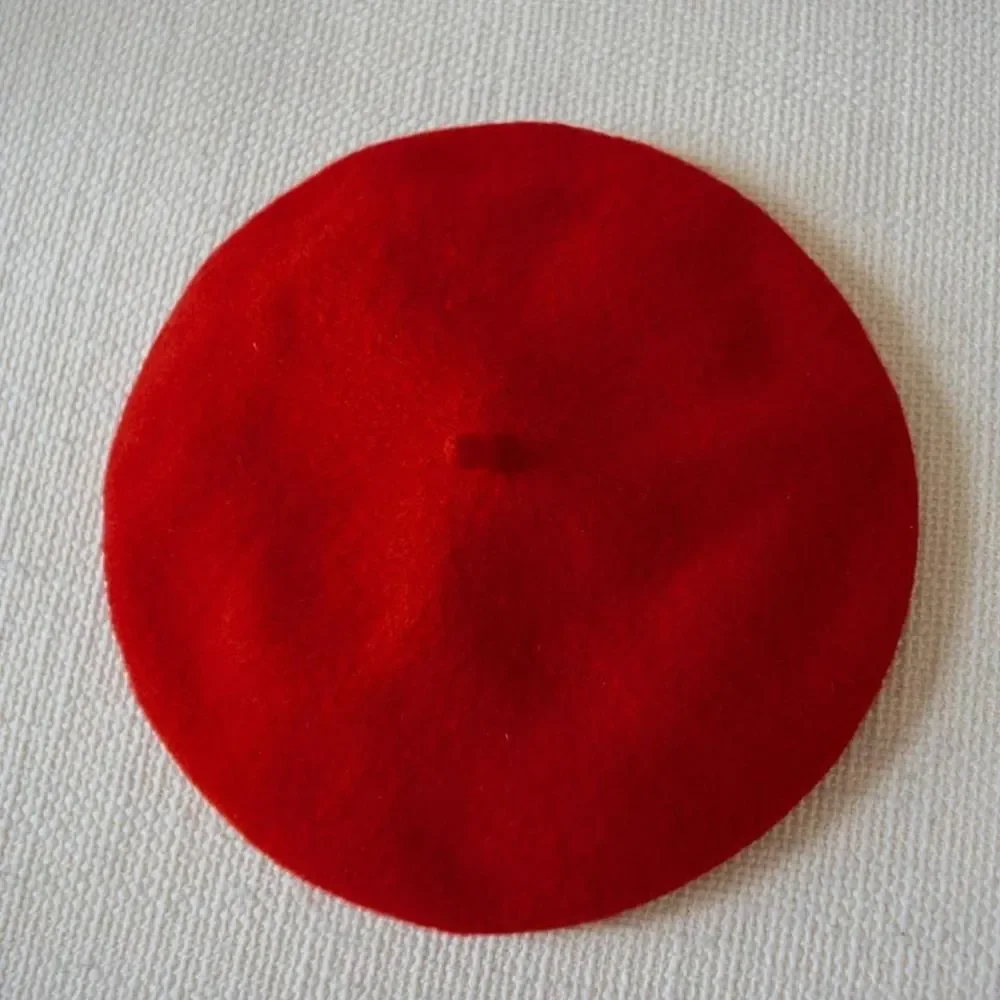 Vintage Original Basque Red Wool Beret